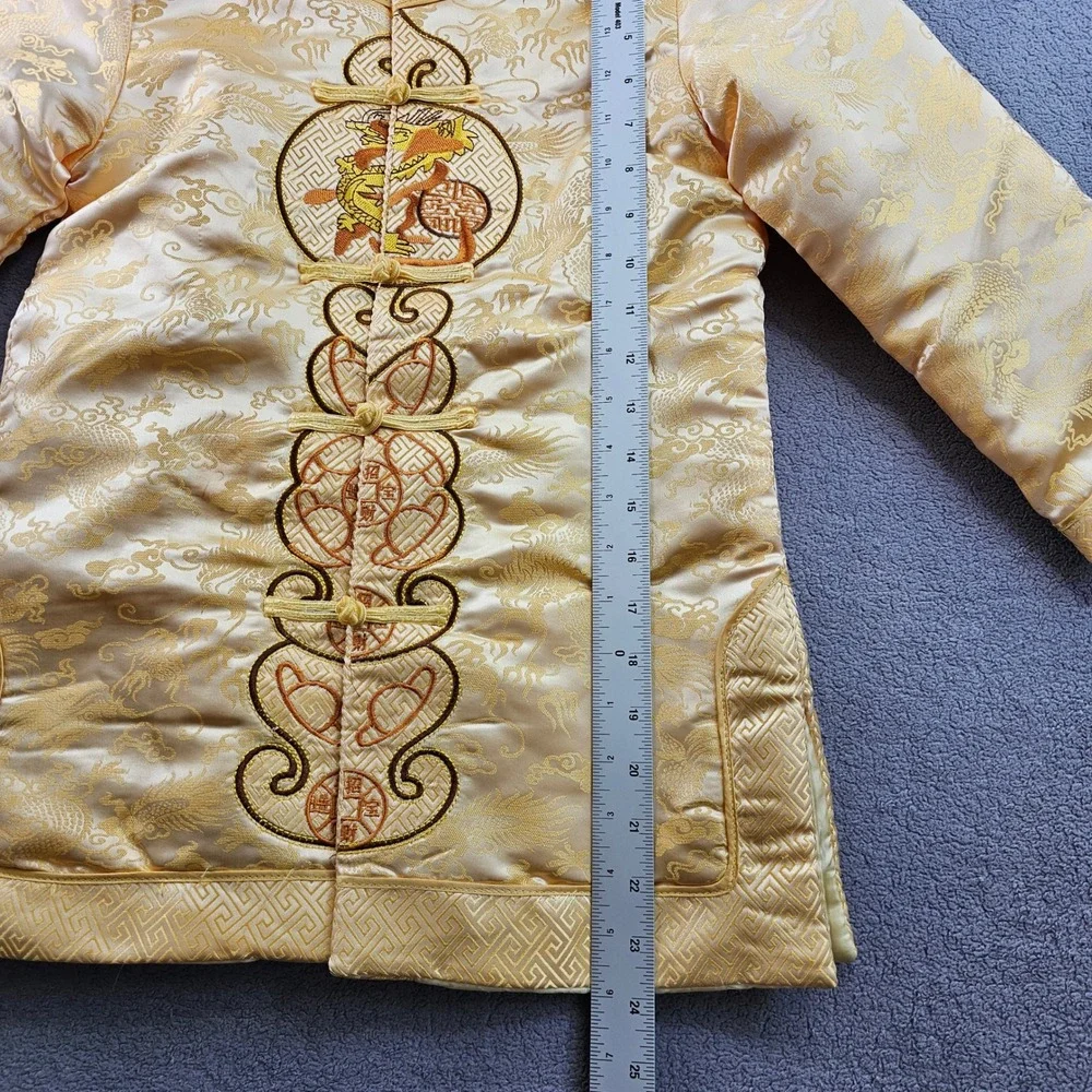 Yang Yu Traditional Chinese Tang Suit Jacket Boys‎ 15 Gold Embroidered Mandarin